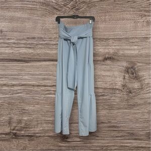 Elegant Sky Blue Wide Leg Pant